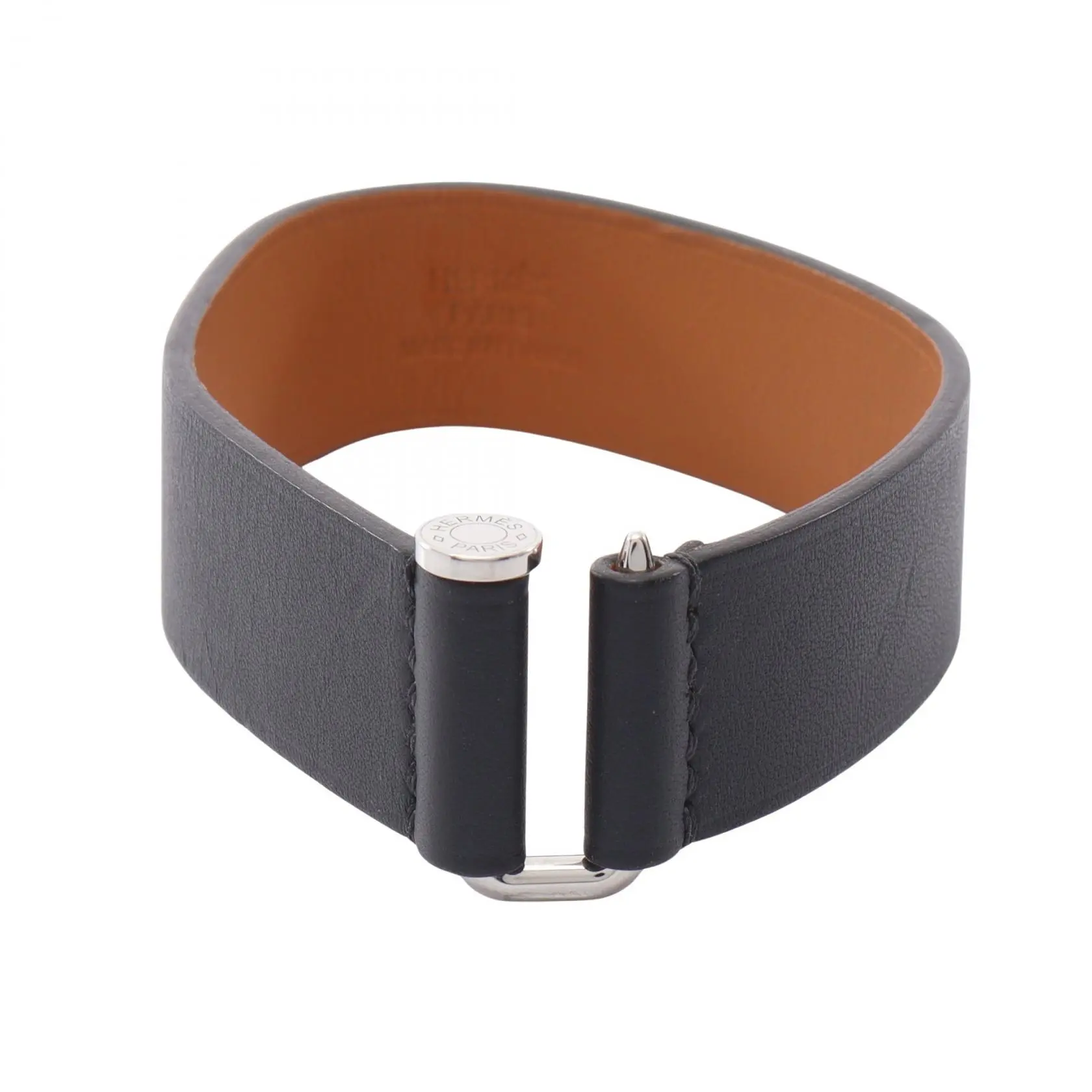 Pre-owned HERMÈS Other Small Leather Goods Hermes Sellier Leather Bracelet XL 19.5cm 1109262101220018191