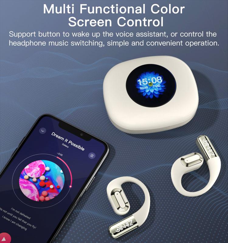 ZIHNIC CT09 True Wireless Open Ear Earbuds Bluetooth 5.4,35Hours Playtime,lPX5 Waterproof,OWS Headphones,Earphones ZIHNIC CT09 True Wireless Open Ear Earbuds Bluetooth 5.4,35Hours Playtime,lPX5 Waterproof,OWS Headphones,Earphones