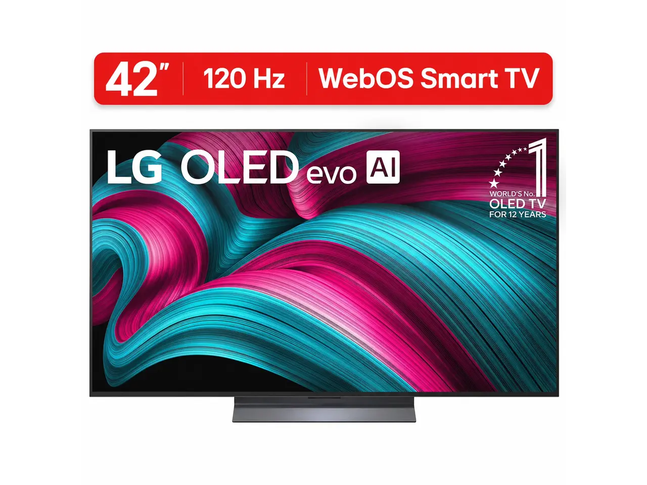 LG 42-Inch Class OLED evo AI Super Upscaling 4K C5 Series Smart TV w/Dolby Atmos & Vision, HDR10, Filmmaker Mode, Wow Orchestra, Alexa Built-in (OLED42C5PUA, 2025)