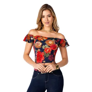 1816 BLUSA COLOMBIANA DELUXE Chic Casual Sleeveless Womenswear