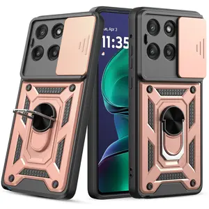 For Moto G Stylus 5G 2025/2026 6.7" Case - Multi-Color Protective Cover with Built-in Screen Protector & Ring Kickstand, Black (Universal for 2025 & 2026 Models)