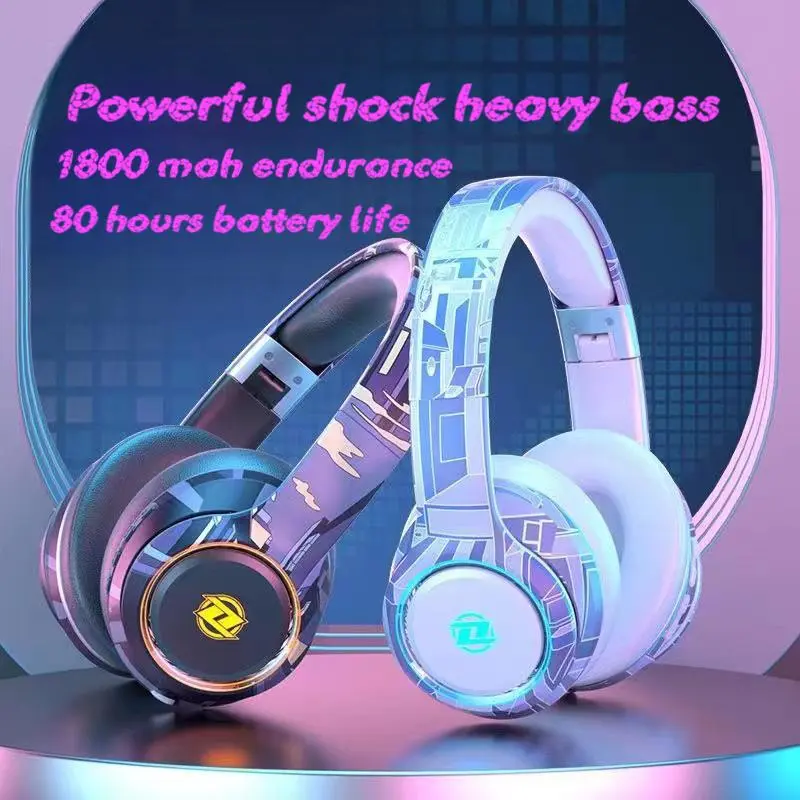 Wireless Over-Ear Bluetooth Headphones (A0017) - Inbuilt Mic, 65H Playtime, 6 Custom Sound EQ Modes, HiFi Stereo Audio, 1800 mAh, Foldable Lightweight Design, Deep Bass for Home, Office Use with PC/Cell Phone