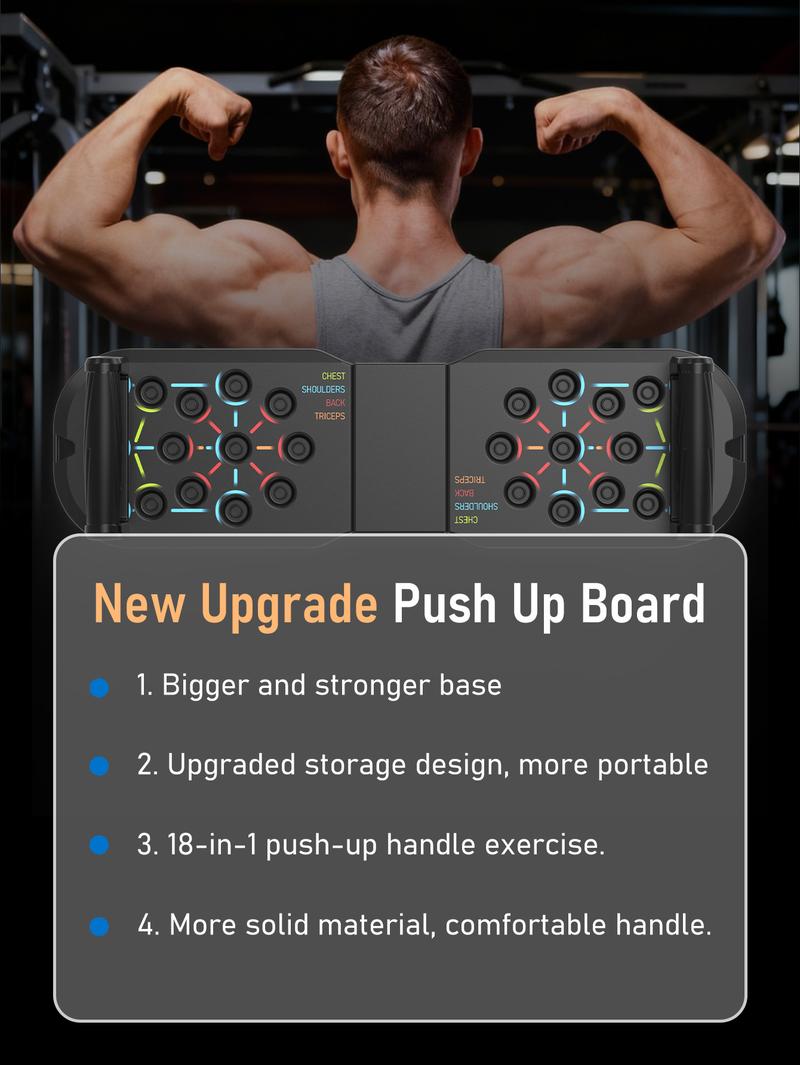 Foldable Push Up Board, Exercise Equipment, Sports Equipment Fitness Accessories, Push Up Stand for Home Workout,Spring Fitness Equipment for Home Gym Strength Training Cushioned Handles, Valentine's Day Gift