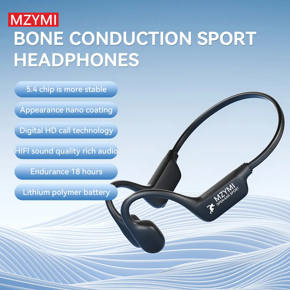 MZYMI 18H ultra long battery life Open-Ear Wireless Bone Conduction Sport Headphones - Wireless Earphones for Workouts and Running,back to school,back to school haul