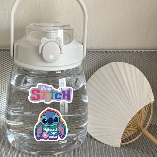 Disney Officially Licensed 50pcs Rainbow Stitch Vinyl Stickers Waterproof Classic Decals for DIY Projects & Gifts 1.57-2.76 Inches Multipurpose Use