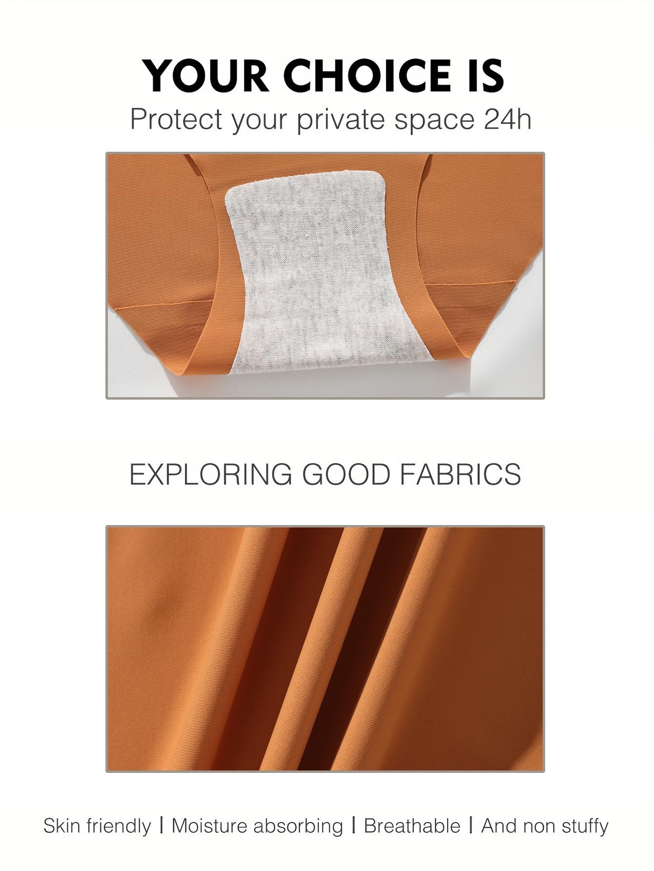 Hotcom Plus Size Seamless High Waisted Underwear For Women No Show Panties Full Coverage Soft Briefs 7 Pack XS-XXL Breathable Bikini Lingerie Everyday Clothes Fit Womenswear Leg - Feminine