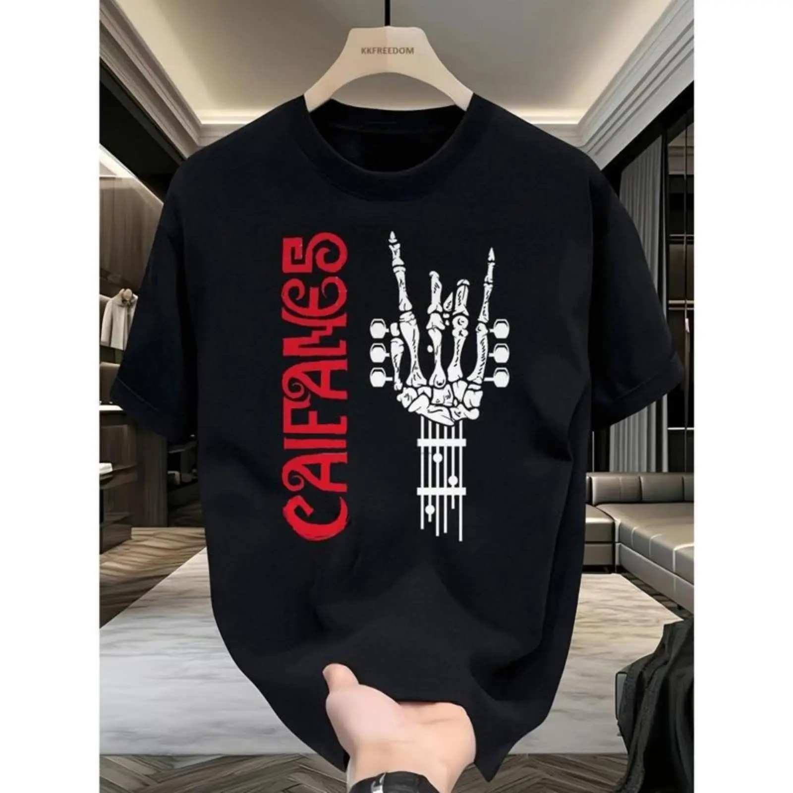 Caifanes Rock The Silence Graphic Print Sports Top - Natural Jersey Fabric, Round Neck, Casual Shirt, Sweatshirt-Inspired Prime Day Fashion Style (Hoodie-Ready Design Option), Tops
