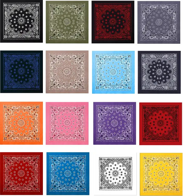 Casual Extra Large Trainmen Paisley Bandanas 27" Cotton Men & Women Fashion Accessory