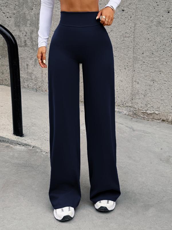 Women's Casual Knit Yoga Wide Leg Pants, High Waist Flare, Stretch Drape, for Sport Commute Yoga,Sweatpants,gym outfits,baggy sweatpants