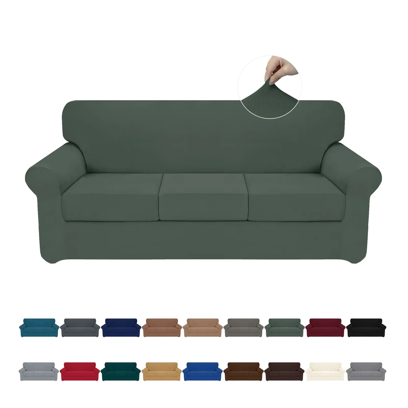 Easy-Going Stretch Soft Couch Cover for Sofa, Washable Elastic Slipcovers, Furniture Protector for 1/2/3 Separated Cushion Sofas, Pet & Living Room Use, Washable Slipcovers,back to school,dorm essentials,home decor,home essentials