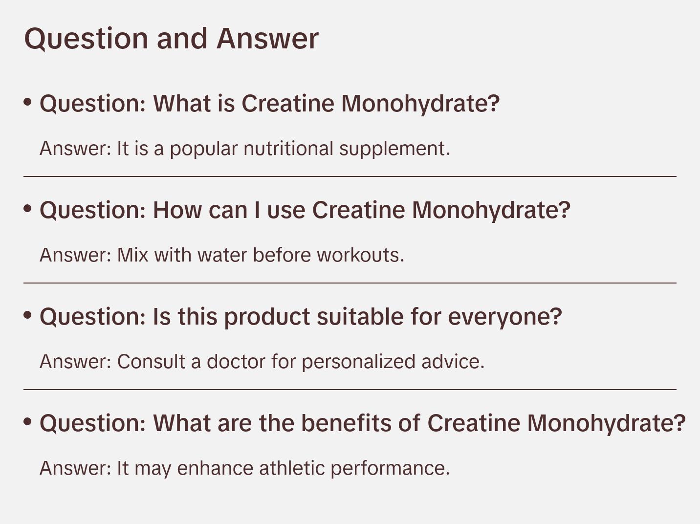 Creatine Monohydrate