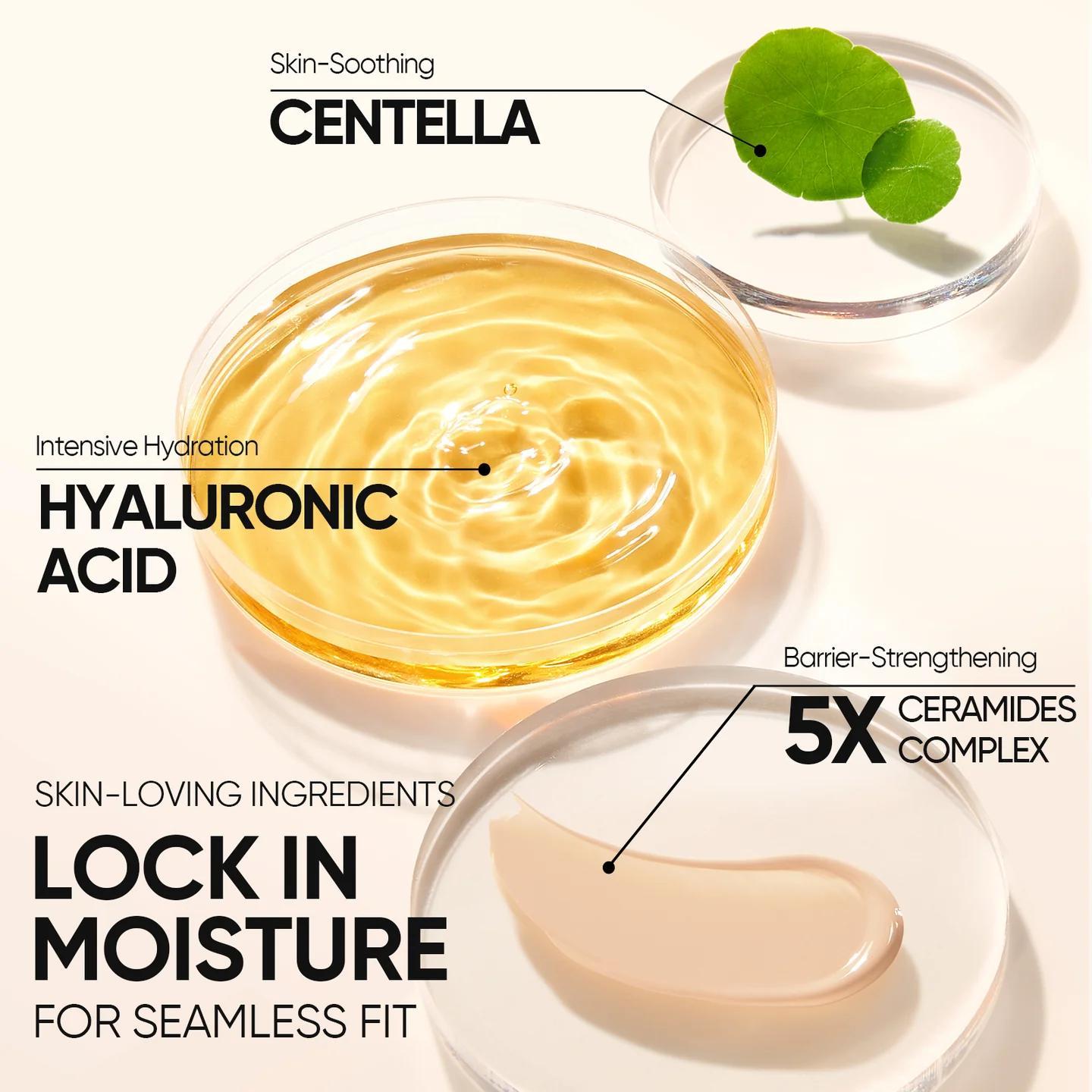 [New Shade Launch] SKINTIFIC Cover All Perfect Cushion Foundation Full Coverage Weightless Skin Fit Satin Glow Oil Control Waterproof Sweatproof Flawless BB Cream CC Makeup Buildable For All Skin Type - Silicone Smooth Compact