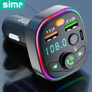 All-In-One Wireless Bluetooth-compatible Car Mp3 Player, Dual USB Fast Charging, Fm Transmitter for Car & Hands-Free Calling, Abs Enclosure