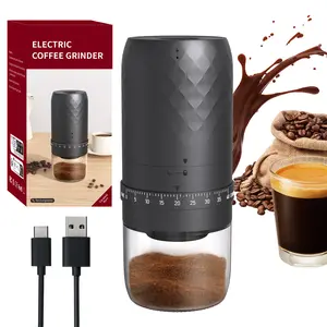 Coffee Grinders for Home Use,Portable Burr Coffee Bean Grinder Electric with Cleaning Brush,10 Cups Per Charge,Espresso Grinder for Travel, Camping, Home & Office.