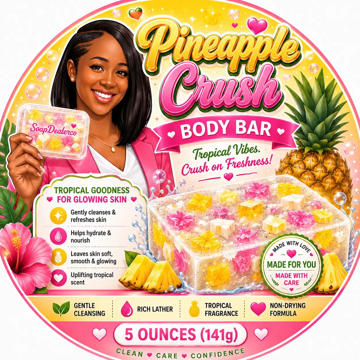 🍍🧼 Pineapple Crush Body Bar