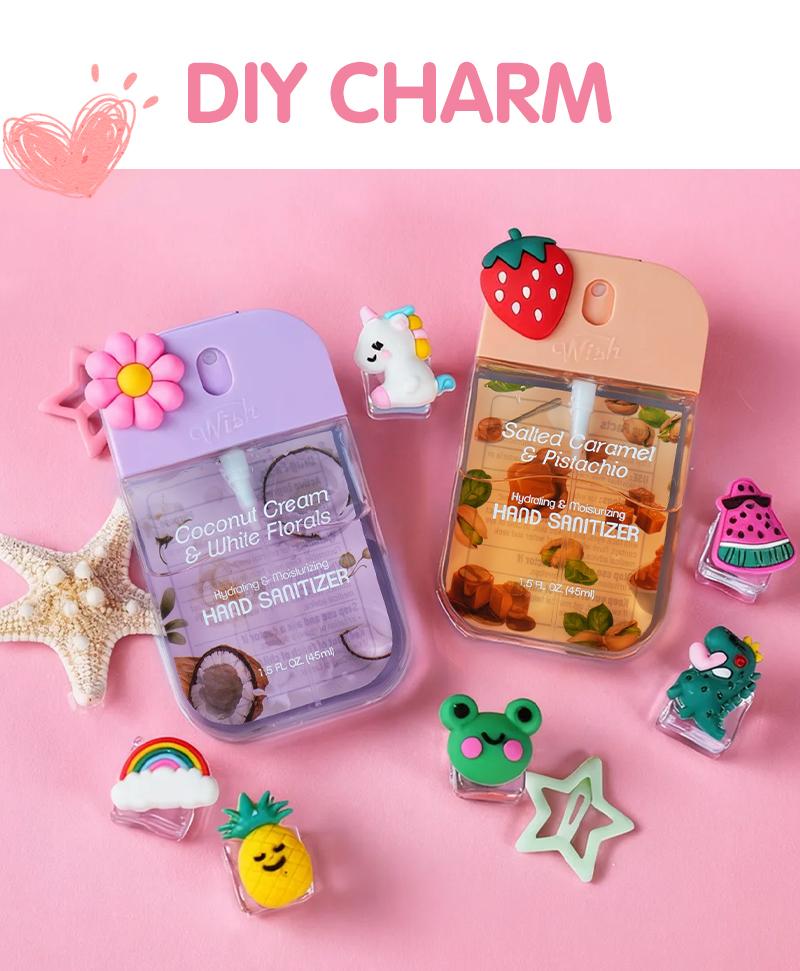 Wish Gift Box Set Power Mist Hydrating Hand Sanitizer Spray 1.5 fl oz Cute Portable Travel Size DIY Gift for Children Aroma Hygiene Products