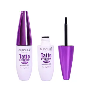 Olibolla 3D Brow Gel Balm Semi-Permanent Tint Easy Peel-Off Waterproof Flaky Design for Natural Full Coverage Lasts 3 Days