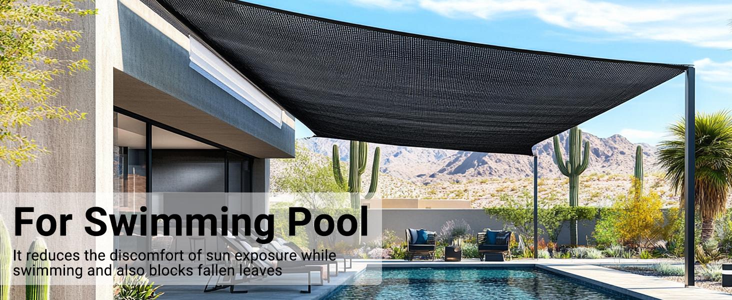 10ft×13ft Black Breathable Sun Shade Mesh, Net with Thickened Stitched Hems & Reinforced Grommet Fasteners, Multi Scene Outdoor Sun Cover for Garden Greenhouse Chicken Coop Patio Outdoor Dining Space uv-resistant reinforce rivet dustproof protection