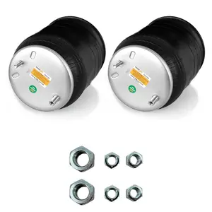2 pack of TORQUE Air Spring Bag w/Hardware Kitfor Freightliner Trucks (Replaces Freightliner 16-13810-000, 1613810000, Firestone 9780, 8537, W01-358-9780, 1R12-189, 1R12-303) (2 x TR9780)