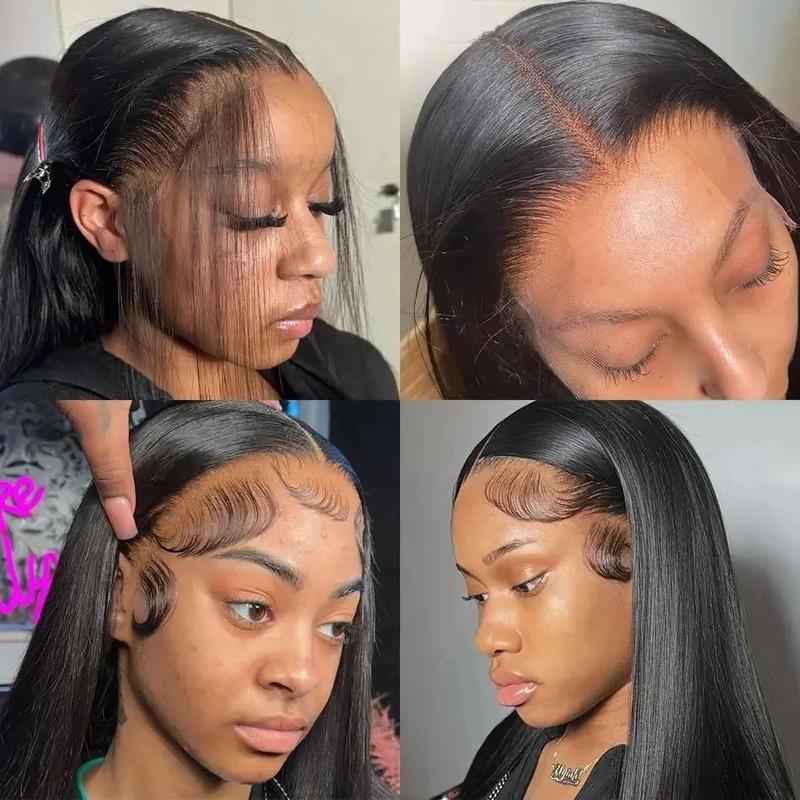 Bling Hair 30 32 Inch 13x4 13x6 HD Transparent Bone Straight Lace Front Wig 180 Density Brazilian 360 Lace Frontal Wigs Human Hair For Women