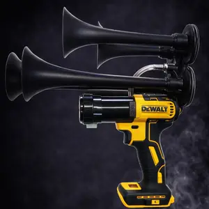GatorBlast For DeWalt Battery Quad Air Horn -Train Impact Boss 4 Trumpet Metal