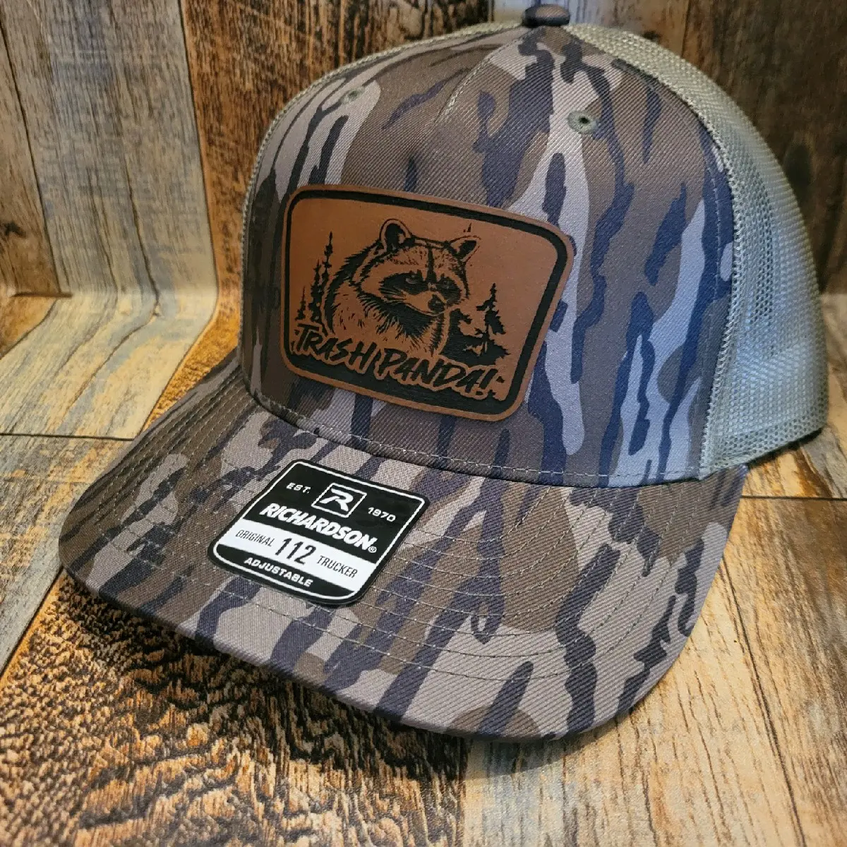 Adjustable Raccoon Print Baseball Cap with Front Patch - Lightweight, Stylish Yet Functional Blend-In Adjustable Outdoor Hat for Hunting