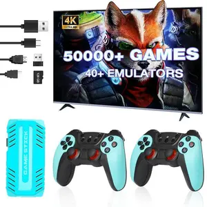 Retro gaming console stick, nostalgic gaming experience, dual 2.4G wireless controllers, plug-and-play TV game stick