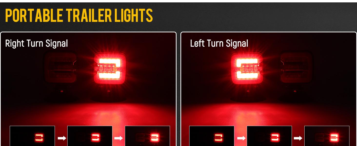 Partsam Wireless LED Trailer Light Kit, live