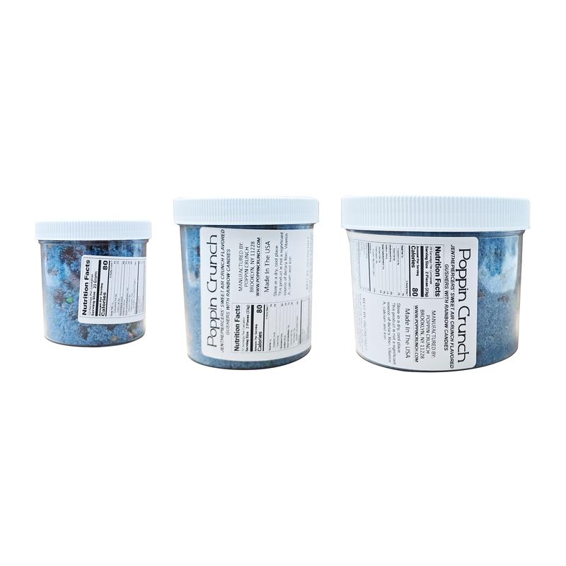 Poppin Crunch and Jenthepiercer's Blue Raspberry Air Crunch Flavored Gushers Candy Collab Made With Rainbow Crunchy Candies Sour or Sweet Options Available in 3 Sizes