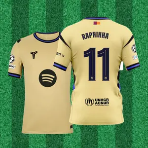 2526  Barcelona Away Retro Long Sleeve Soccer Football Jersey LALIGA