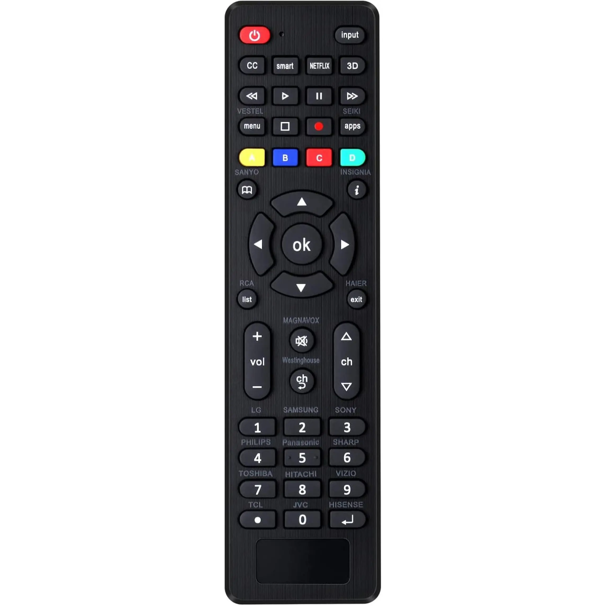 Universal Wireless Remote Controller (RC-G008) - LCD/LED TV Accessory for LG, Samsung, TCL, Philips, Vizio, Sharp, Sony, Panasonic, Sanyo, Insignia, Toshiba, Westinghouse 3D, HDTV Smart TVs, Accessories, Home Appliance Remote