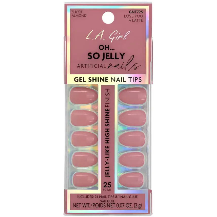 LA Girl Oh So Jelly Nail Tips - Love You A Latte