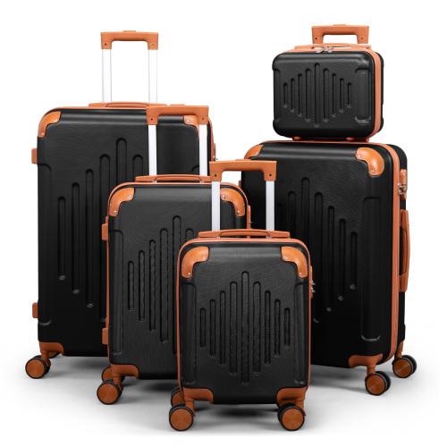 Ubesgoo Luggage Sets 5 Piece, ABS Hardside Suitcase Set with Double Spinner Wheels & TSA Lock for Travel Business, 5-Piece Set (12/16/20/24/28)