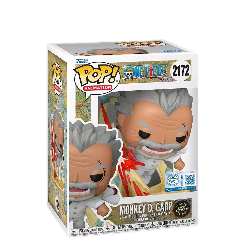 Funko 1 Piece Monkey D Garp #2172 Chase Variant Vinyl Figure - Glow-in-the-Dark, Pre-Release Sticker Collectible