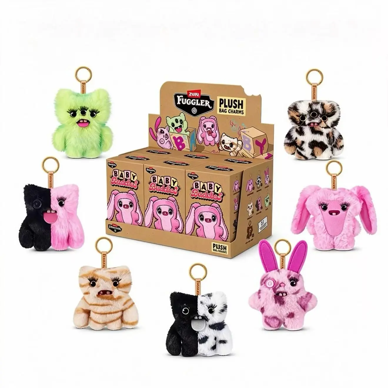 Fuggler baby baddies series plush keychain blind box