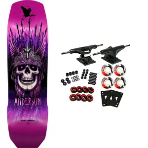 Powell Peralta Skateboard Complete Andy Anderson Heron Skull Pink Foil 9.13" x 32.8"