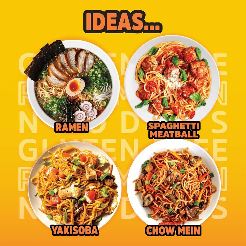 Gluten free ramen noodles (10 packs) gf gluten free noodles vegan healthy brown rice noodle. Low sodium ramen plain noodle no seasoning. Gluten-free pasta Japanese food yakisoba lo mein. Real Naturals