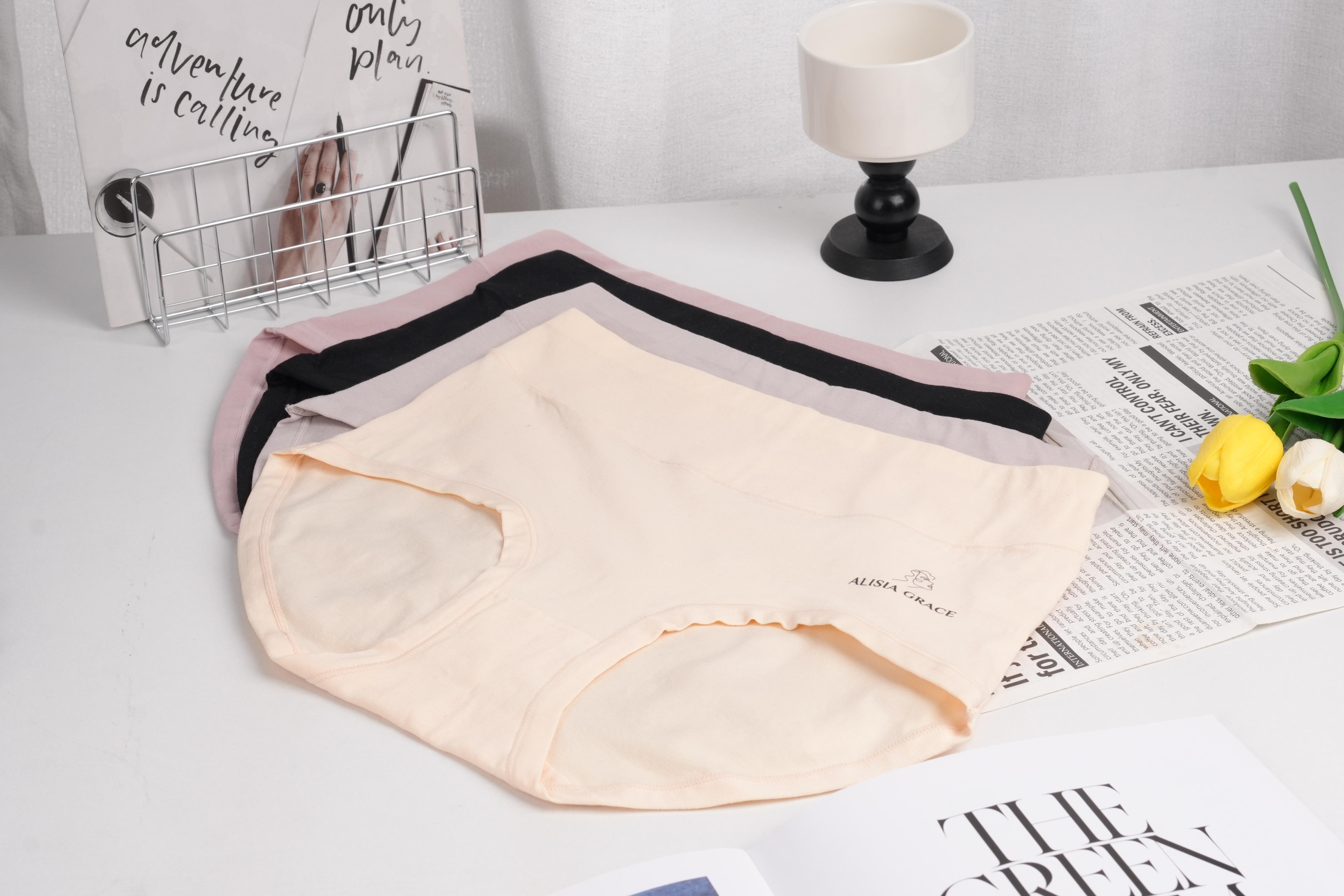 Women's High Waist Cotton Underwear in Muti-packs: 8pcs, 4pcs; - Hipster Style, Full Coverage Soft Ladies Briefs , Womenswear, Fit Breathable Everyday Cotton Underwear Solid Seamless Panties