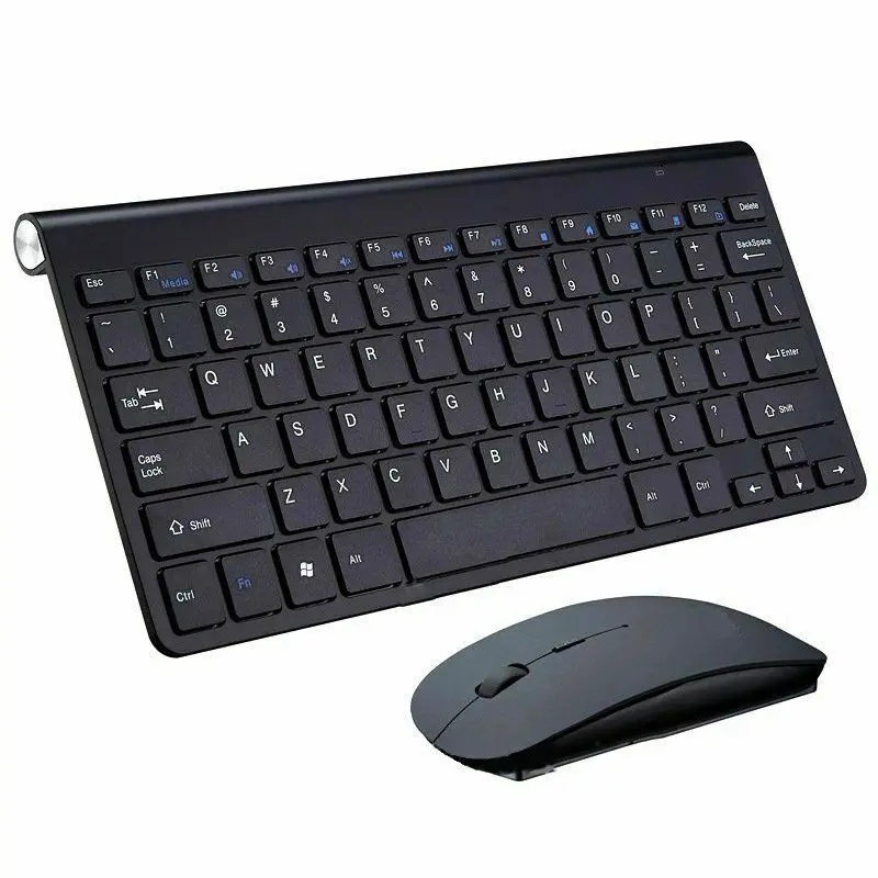 Sanoxy SNX-Mini-KYB-MS-ST-BLK 2.4G Mini Wireless Keyboard & Mouse Set for Mac Apple PC Computer - Black