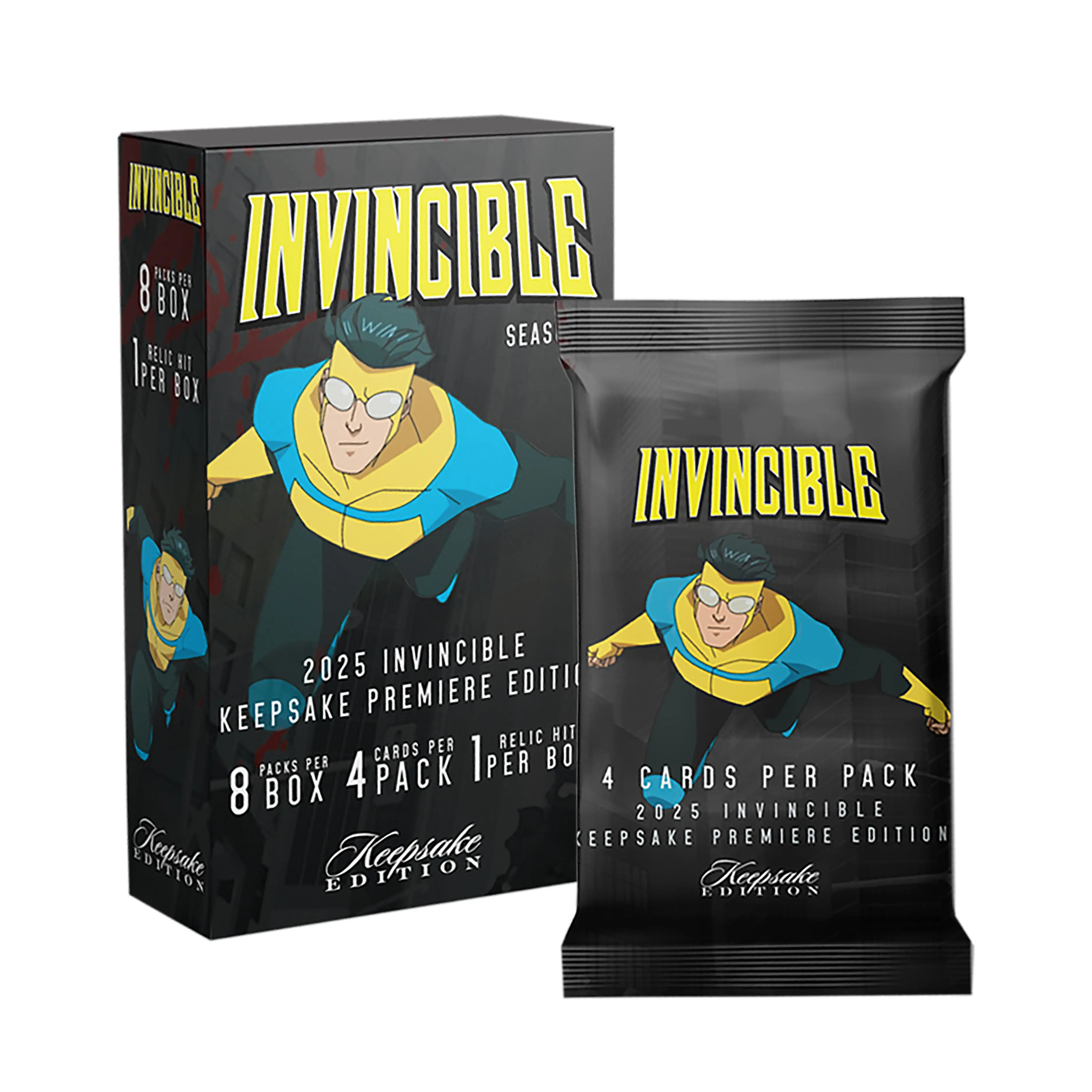 2025 Invincible Season 1 Keepsake Premiere Blaster 8 Pack Box 2025 Invincible Season 1 Keepsake Premiere Blaster 8 Pack Box