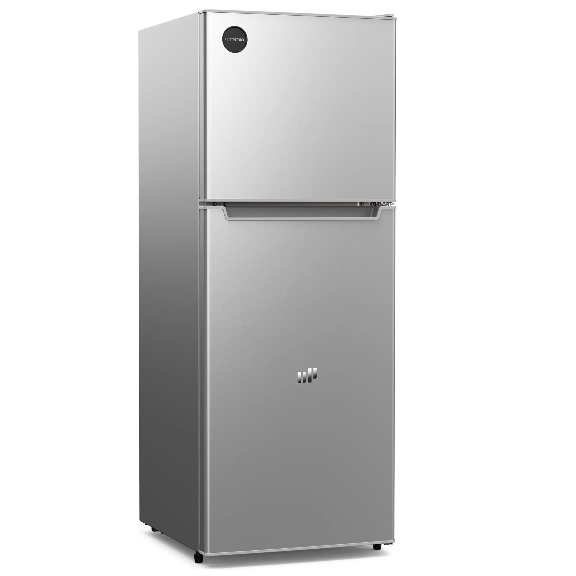 Upstreman 7.1 cu ft Frost-Free Double Door Refrigerator with Freezer (TM71) - Adjustable Thermostat, Cabinet Design, for Couple, Apartment, Senior, Dorm, Home Office, Garage
