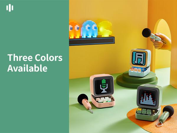 Divoom Ditoo-Mic Mini Karaoke with Microphone Pixel Art Bluetooth Speaker Portable Wireless Microphones & Party Lights for Kids Adults Birthday Gifts for Girls Boys Family Home Party Speker Audio - Smartphone