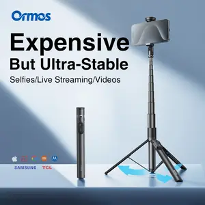 Oroms 67" Portable 1.7M Selfie tick Tripod with Bluetooth 5.4 Remote,One Click Open,Wireless Remote Included.Apple,Samsung,Vivo,Oppo,Xiaomi,Huawei,4-7 inch phones.Tourist self-taken,TikTok dance self-taken,Party photos,,Smartphone Accessories Camera Stand