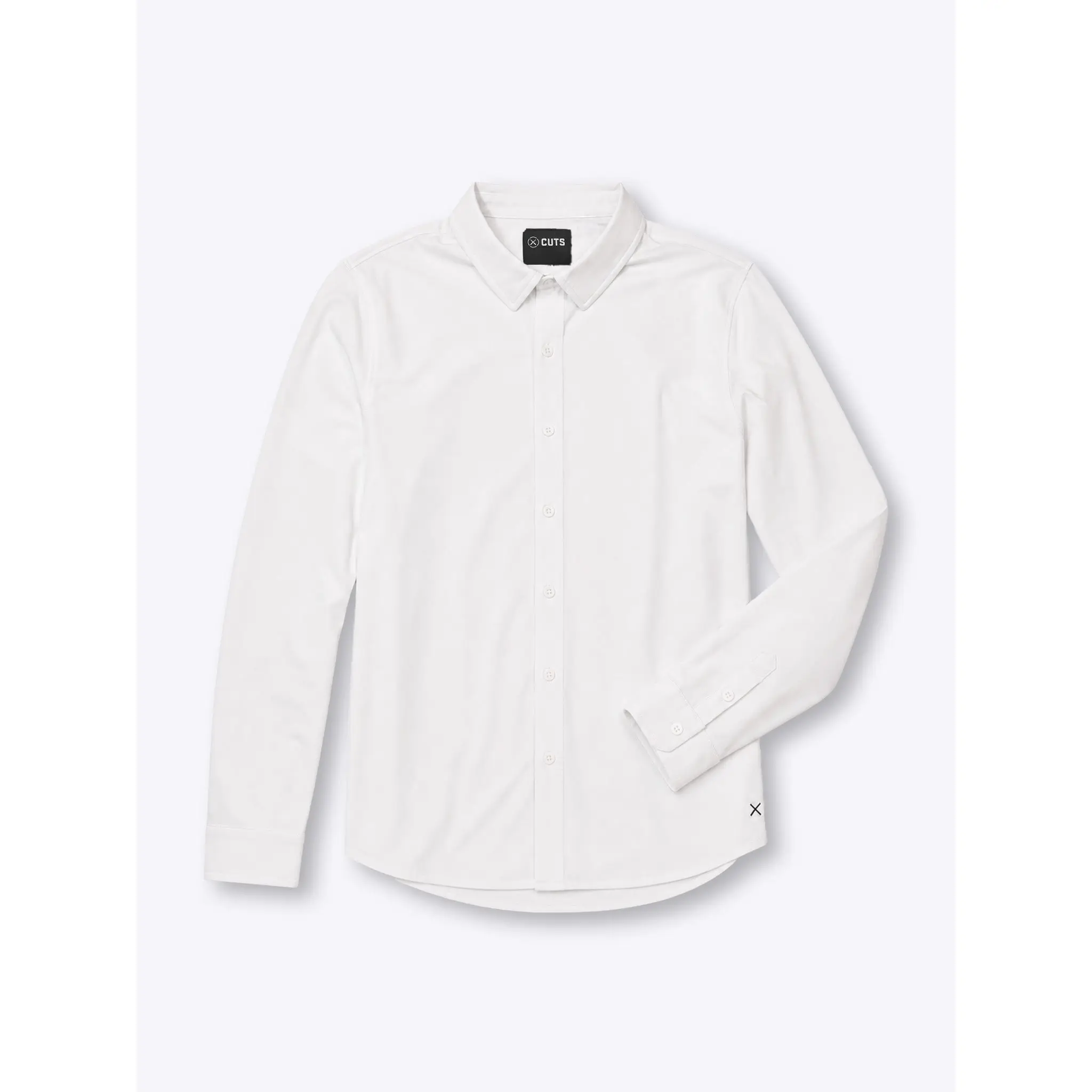 CUTS CLOTHING Men's Casual Button-Collared Long-Sleeve Wrinkle-Resistant Soft Button-Up Shirt - Menswear Everyday Top with Durable Fabric