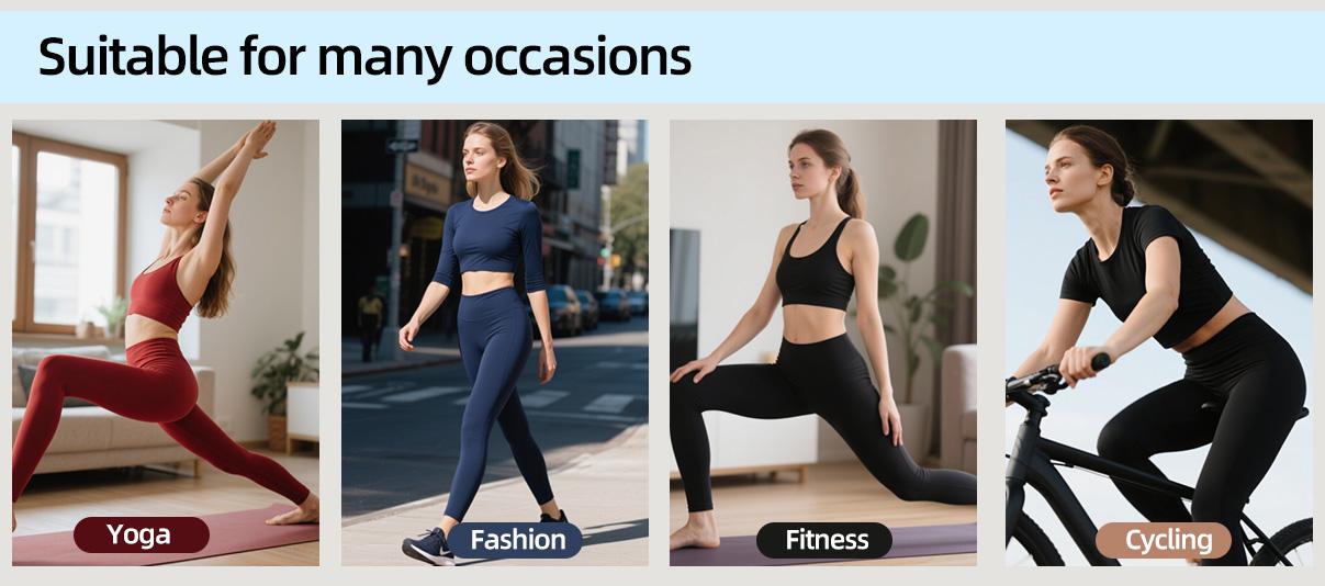 【Local shipping 】CHRLEISURE 6-PACK High Waist Pants With Pockets Running Yoga Leggings for Women Leggings with Pockets 【Local shipping 】CHRLEISURE 6-PACK High Waist Pants With Pockets Running Yoga Leggings for Women Leggings with Pockets
