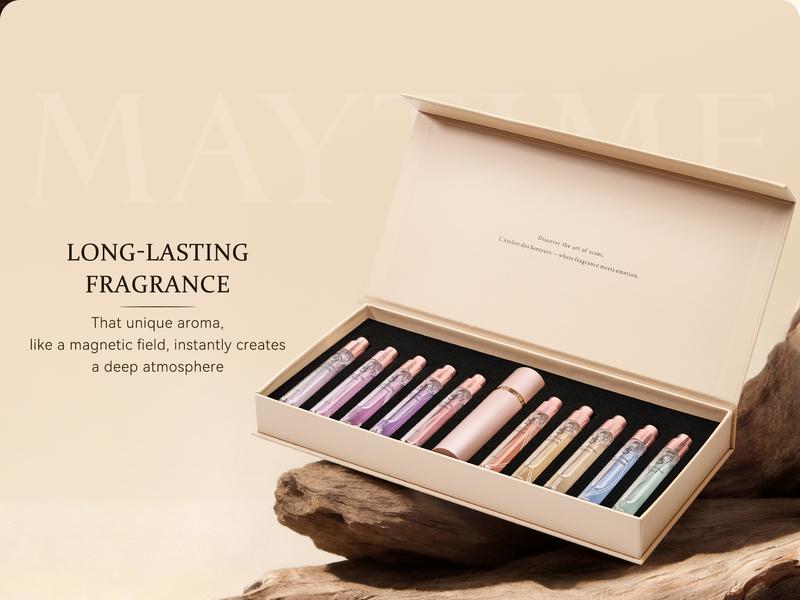 Maytime L’Atelier des Senteurs Perfume Discovery Gift Set (10×10ml) – Luxury Eau De Parfum Collection | Floral, Woody, Fruity & Oriental Scents | Perfect for Gifting & Special Occasions