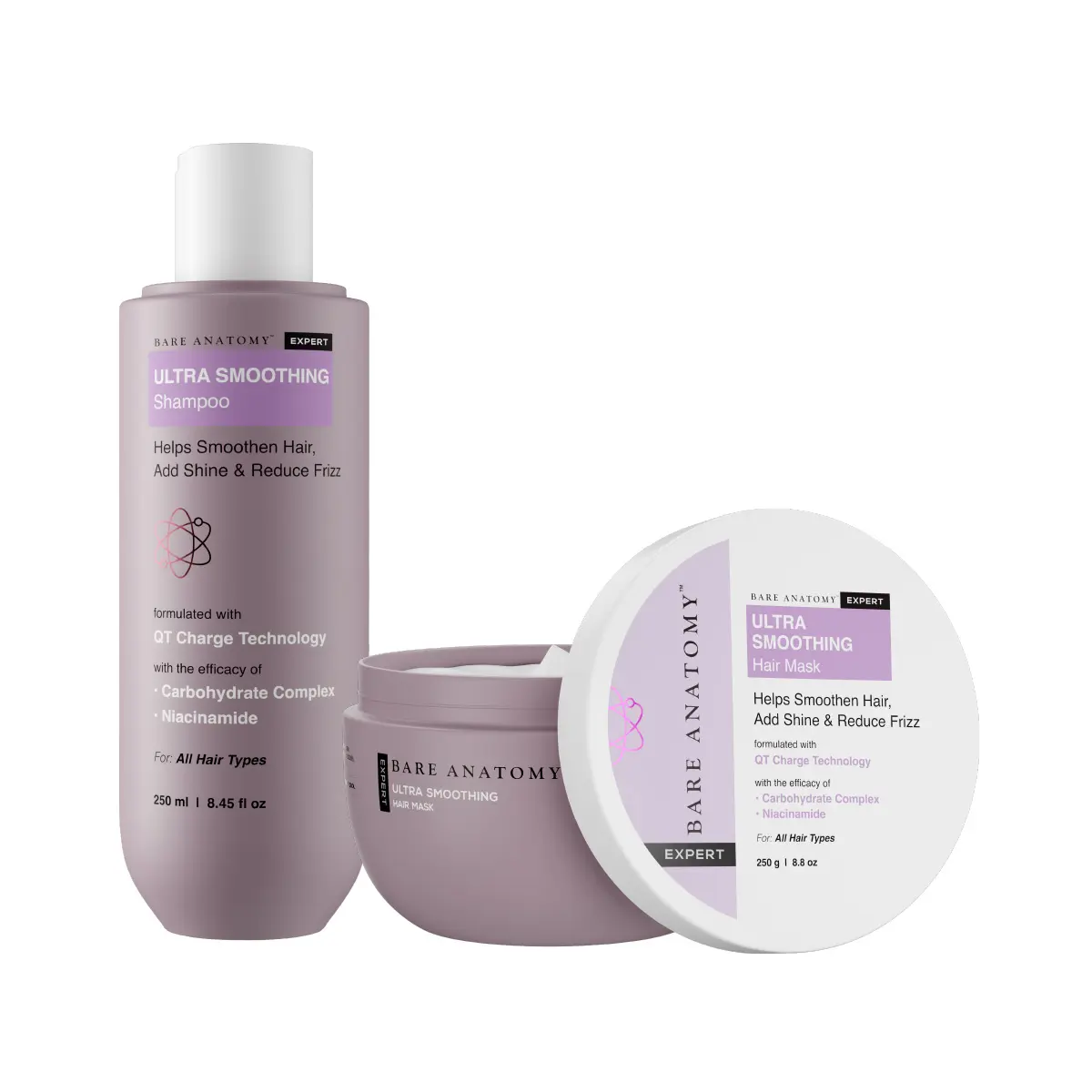 Bare Anatomy Ultra Smoothing Hair Duo – Shampoo & Mask