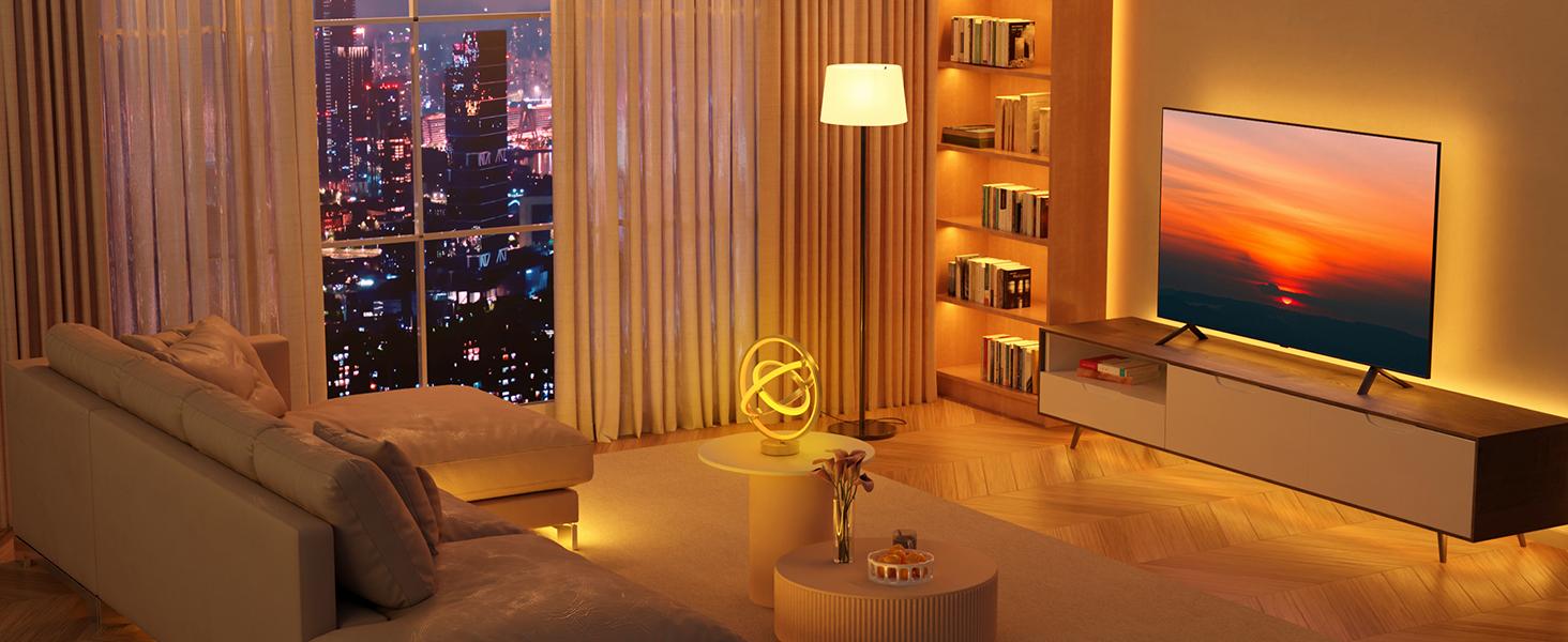 Lepro SE1 AI Smart LED Strip Lights - 16.4-65.6ft RGB Color Changing Light Strips with APP Control, AI Generated Lighting, Music Sync, 2.4GHz Wi-Fi & Bluetooth LED Lights for Home Decor (No Remote)