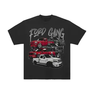 Ford Gang T-Shirt, Unisex Car Design Graphic Tee, Casual Cotton Streetwear Top for Men & Women, Classic Ford Fan Apparel