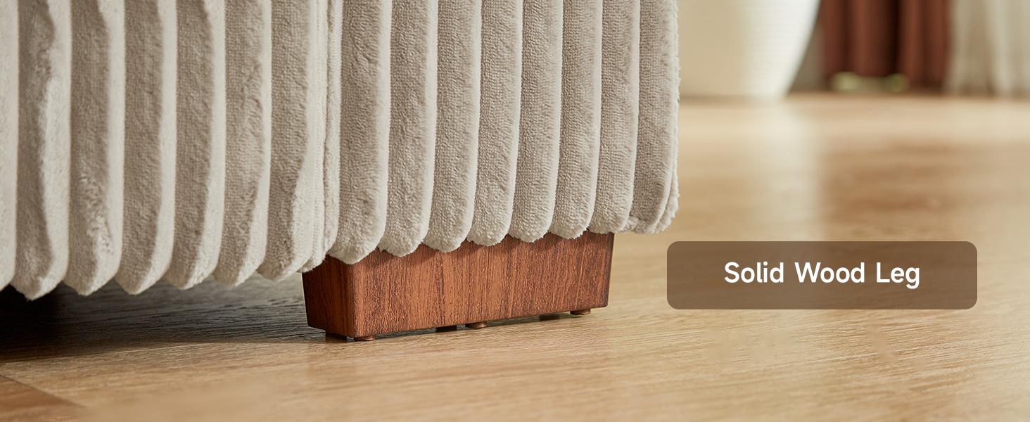 【2 USB Ports】ONBRILL 92" Modular Sectional Sofa,3 Seater Sofa w/ 2 USB,Modern Deep Seat Cloud Plush Corduroy Upholstered Loveseat Couches for Living Room, Apartment and Office